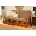 Kodiak Furniture Monterey Futon With Fabric Mattress In Barbados/Mocha Brown