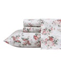Laura Ashley - Full Sheets, Cotton Percale Bedding Set, Crisp & Cool Home Decor (Ashfield Pink, Full)