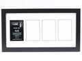 Creative Letter Art 4    x 6    Multiple Opening Picture Frame Collage with 4 holes, Manhattan Black Frame with 10 x 20-inch Whi