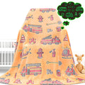 Gdindff Glow In The Dark Blanket Toy Fire Trucks Blankets For Toddler Boys Gifts Cars Throw Blanket Firetruck Birthday Gifts For