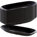 DecorLine Elegant Black Small Pebbled Long Oval Bowls (Pack of 25) - Premium Quality & Versatile - Stunning Centerpiece & Servin