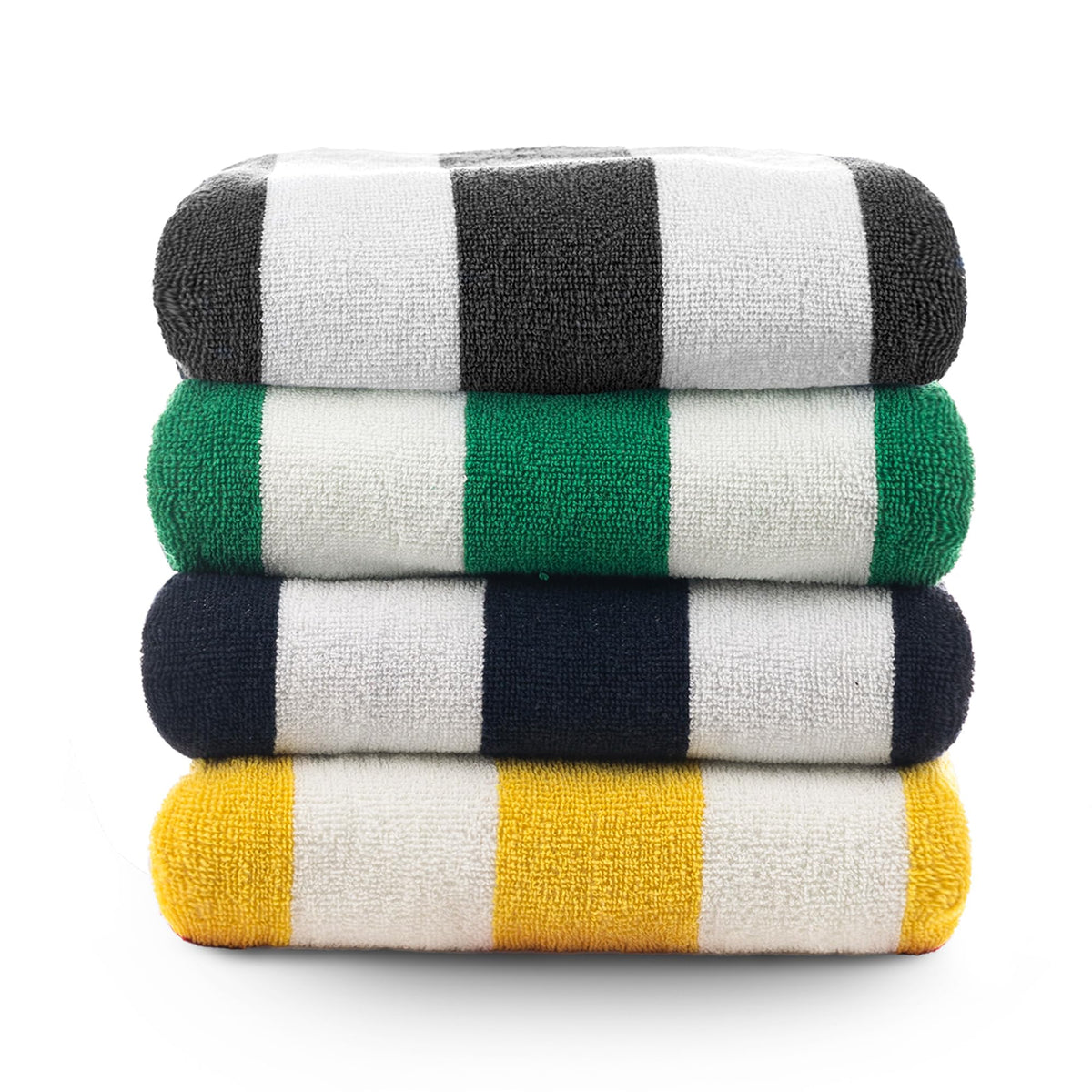Salt Earth Cotton Beach Towel, Beach Towels 4 Pack, 30''x60'' Towels for Bathroom, Beach and Gym, Quick Dry Beach Towel, Shower 