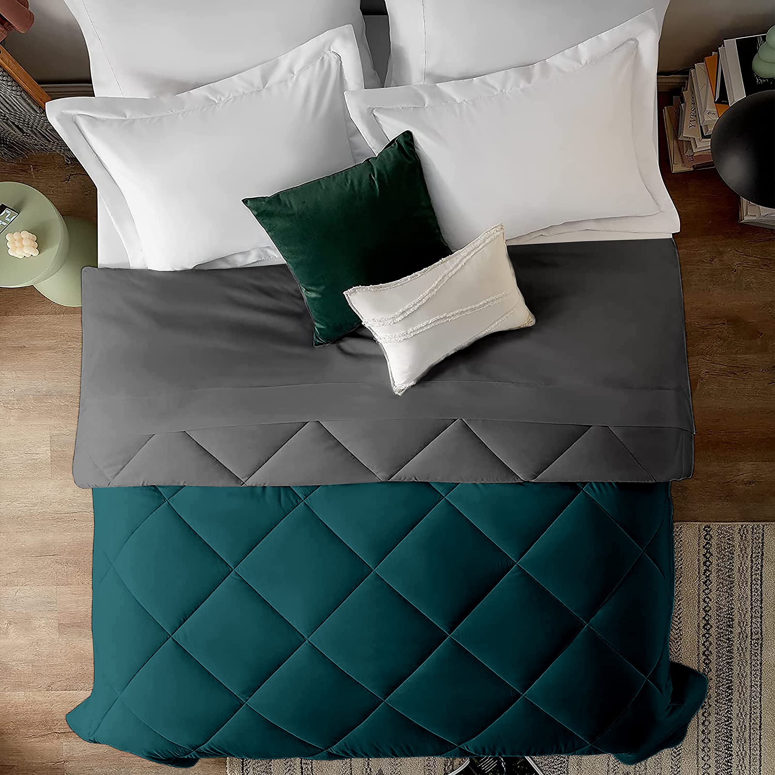 Edmund Microfiber Duvet 600 Gsm Heavy Winter Reversible Comforter For Single Bed Comforter (90 X 60) Inches Winter 600 Gsm C