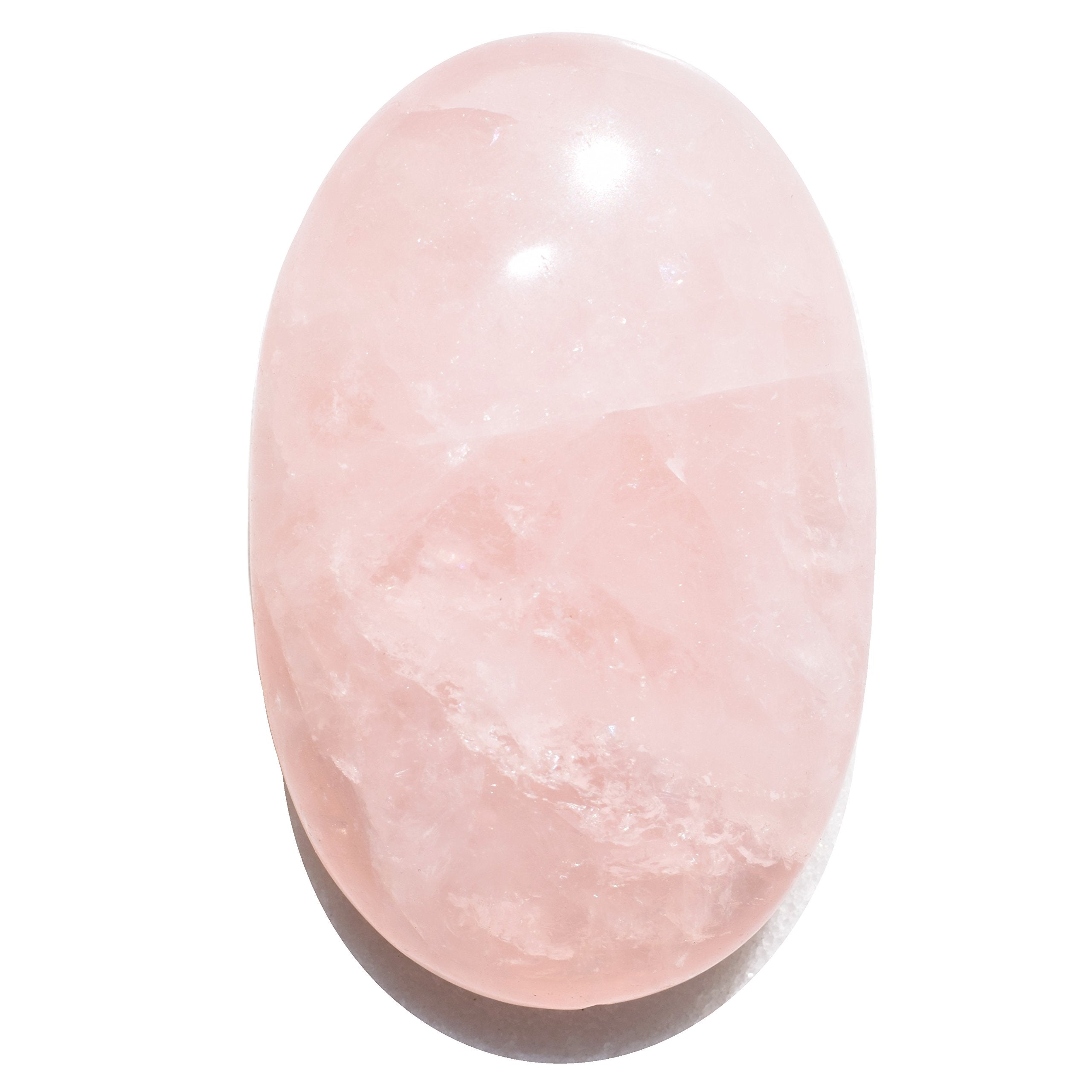 Zenergy Gems Selenite Charged Hand-Carved Natural Himalayan Rose Quartz Pocket Palm Stone/Worry Stone + Selenite Heart Charging 