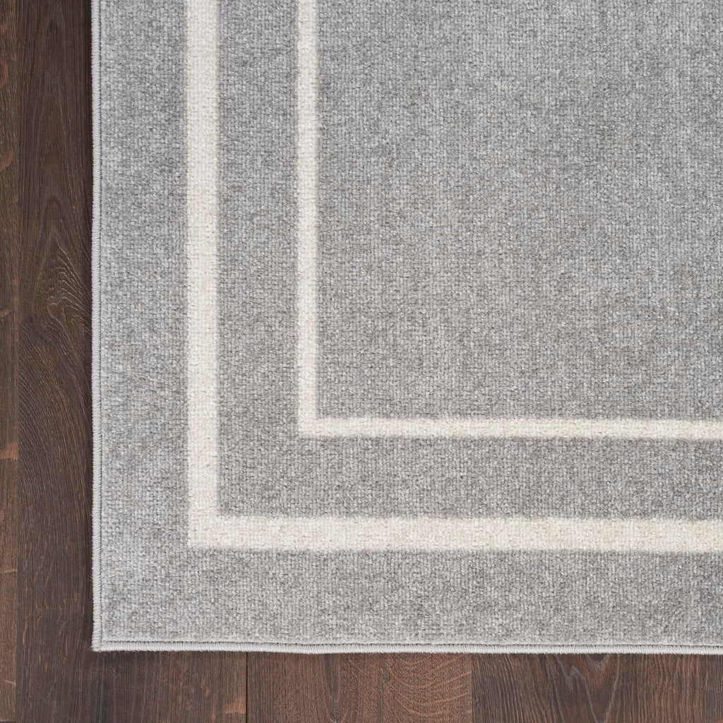 Nourison Essentials Indoor/Outdoor Grey/Ivory 8' X 10' Area -Rug, Easy -Cleaning, Non Shedding, Bed Room, Living Room, Dining Ro