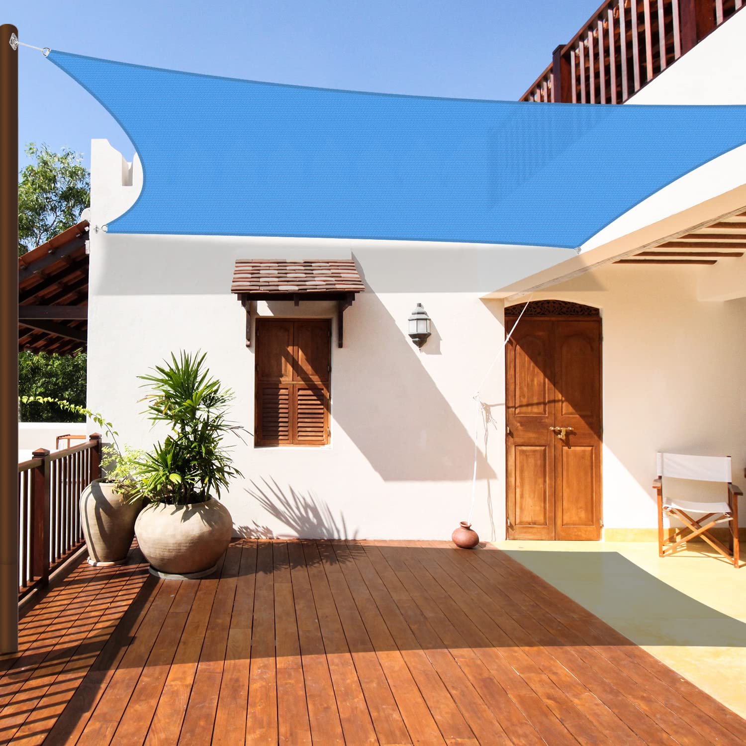 Coarbor 12'X16' Custom Size Sun Shade Sail Outdoor Canopy Cover Rectangle Heavy Duty Shade Cloth For Backyard Yard Deck Patio Ga