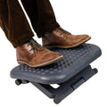 Mind Reader Foot Rest, Under Desk at Work, Ergonomic, Height Adjustable, Office, Plastic, 18'L x 13.5'W x 6.5'H, Black