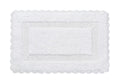 Bath Mat Rug 17''x24'' White, 100% Pure Cotton, Super Soft Bath Rugs, Plush & Absorbent, Hand Tufted Heavy Weight Construction, 