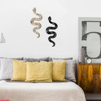 Set Of 2 Earthy Room Wall Decor Boho Witchy Cute Wooden Snake Decor Natural Aesthetic Witchy Desk Decor Altar Decor Frame Wall H