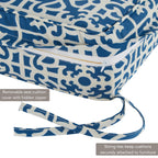 Greendale Home Fashions Outdoor Deep Seat Cushion, 2-Piece Set, Azure