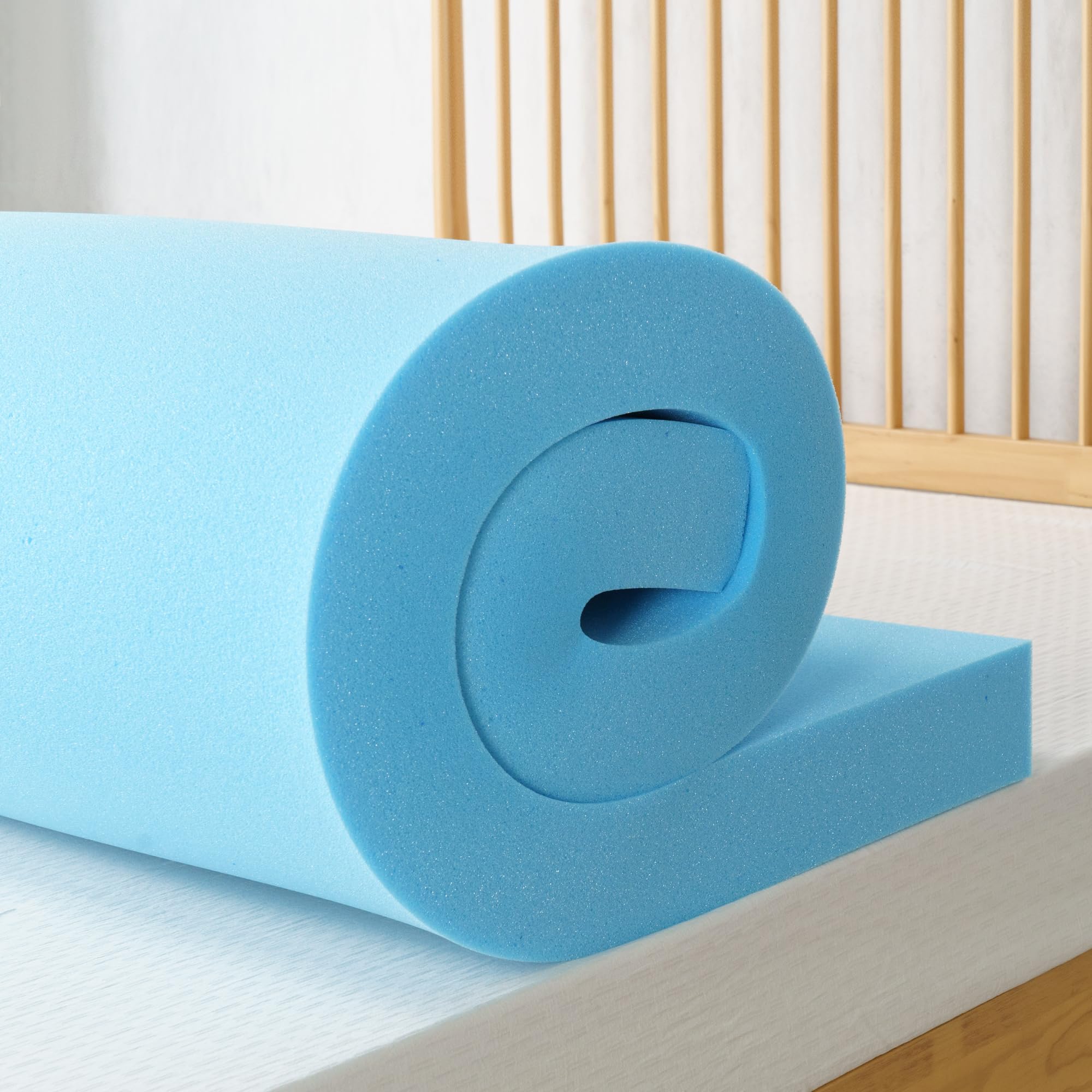ZINUS 4 Inch Green Tea Cooling Gel Memory Foam Mattress Topper, Smaller, More Convenient WonderBox Packaging, Cooling Gel Foam, 