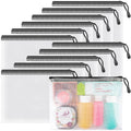 Umriox Small Zipper Pouch, 9.5X7.1 In (Black, 12 Packs), Zipper Bags With Zipper For Office Supplies Travel Accessories