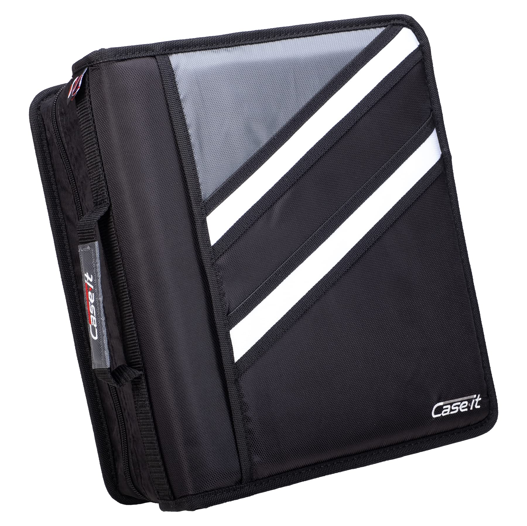Case-It The Z Shape Zipper Binder - Two Binders In One - Double Sided 1.5 Inch D-Ring - Multiple Pockets - 500 Page Capacity - C