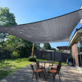 Sunlax Sun Shade Sail 7' X 13' Dark Grey Rectangle Canopy Sail Shade Cover Uv Block Permeable Sunshade Outdoor For Patio Backyar