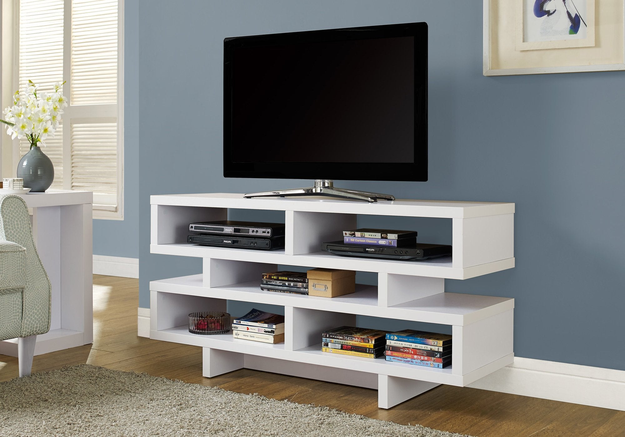 Monarch Specialties , TV Console, White, 48'L
