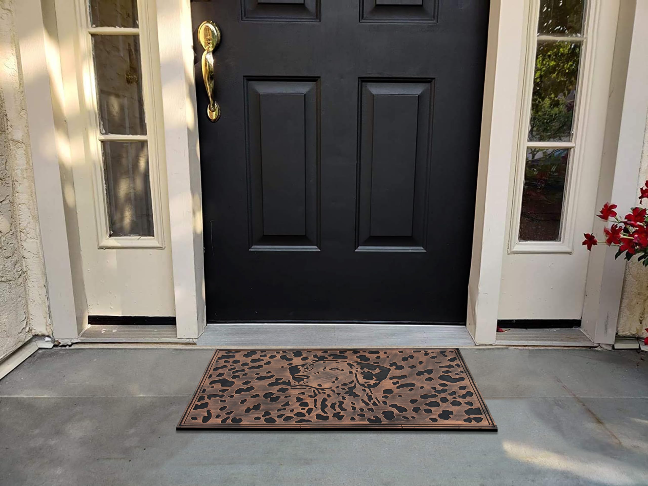 A1 Home Collections Pin Outdoor Entrance,Fun Designed Floor, Welcome Front Door Indoor Non-Slip Backing Rubber Mat For Outside,