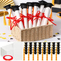 Fanfanwin 50 Sets Graduation Diploma Guest Napkins 50 Mini Graduation Caps with Red Ribbon Diploma Party Favor Grad Award Dinner