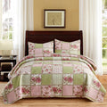 Merry Home King Quilt Set, 3-Piece Quilt Sets With 2 Pillow Shams - Boho Reversible Soft And Lightweight Quilt Bedding Bedspread