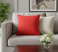 Sajavat Home Cotton Plain Cushion Cover 22X22 Inches Red (Pack Of 1)