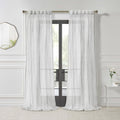 Richmark International Paloma Sheer Dual Header Curtain Panel 52 x 84 in White