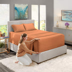 Nestl Extra Deep Pocket Sheets - Fits Mattress 18-24 Inches Deep, Extra Deep Pocket Twin Xl Sheets Sets, 4 Piece Twin Xl Size Sheets, Twin Xl Sheets Deep Pocket, Royal Blue Sheets