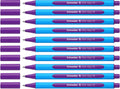 Schneider Slider Edge Xb (Extra Broad) Ballpoint Pen, 1.4 Mm, Light Blue Barrel, Violet Ink, Box Of 10 Pens (152208)