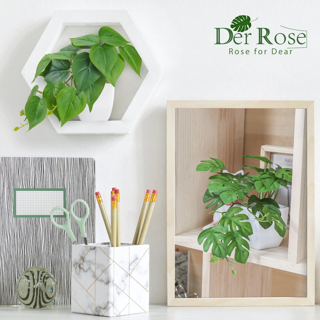 Der Rose 4 Pack Small Fake Plants Artificial Plants For Home Bedroom Aesthetic Living Room Bathroom Farmhouse Decor Indoor