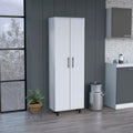 DEPOT E-SHOP Multistorage Cabinet 71" H, 5 Internal Shelves, 2 Doors, White