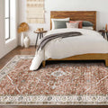Deerly Large 5x8 Rugs for Dining Room Machine Washable Rugs Boho 5x8 Rug for Living Room Carpet Non-Slip Family & Pet Friendly A