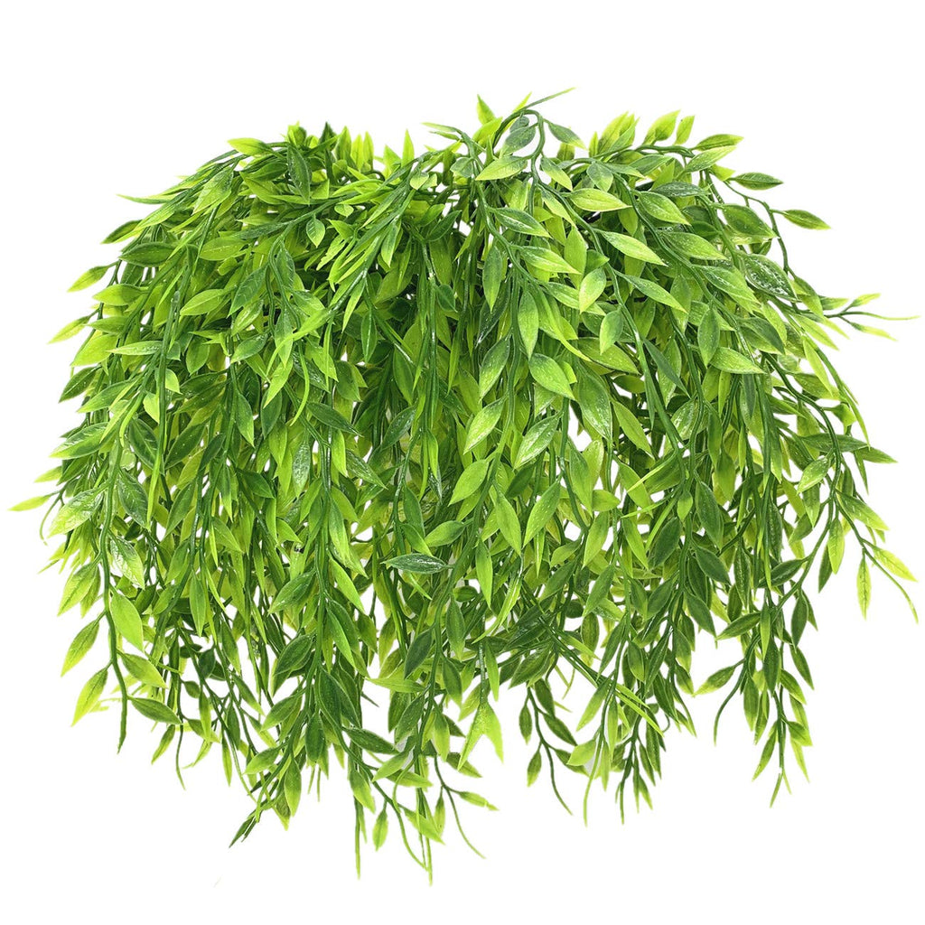 PASYOU Artificial Willow, Plastic Plants Greenery Leaves Fake Hanging Vine Faux Ivy for Home Indoor Outdoor Garden Door Wall DIY