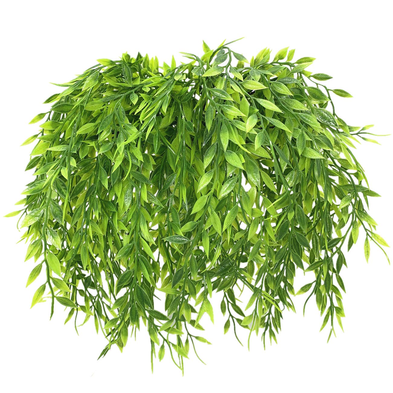 PASYOU Artificial Willow, Plastic Plants Greenery Leaves Fake Hanging Vine Faux Ivy for Home Indoor Outdoor Garden Door Wall DIY