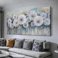 Acocifi Florals Canvas Wall Art Nature Elegant Dandelion Flowers Landsape Painting Grey Abstract Picture Textured Artwork Large 