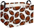 DDBASKET Rectangular Football Baskets Kids Storage Bins Baby Boy Basket Kids Toy Storage Bin Organizer Box Football Room Decor f