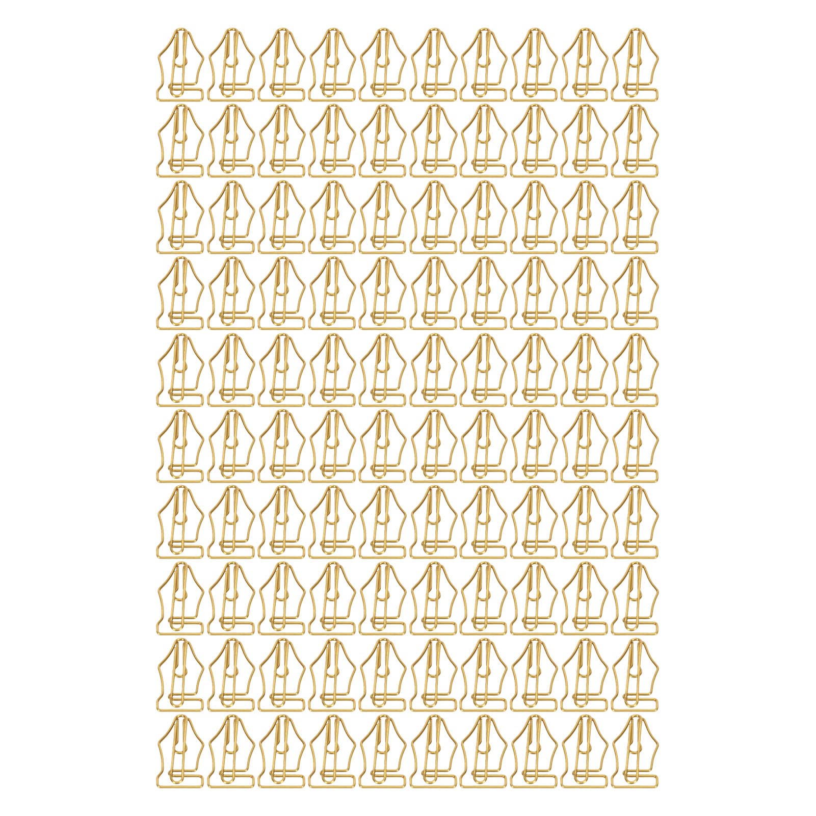 100 Pieces Fancy Paperclips Large Plastic Covered Wire Multi Purpose Pen Shaped Paper Clips For Home School Office