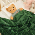 Inhand Fleece Baby Blanket, Super Soft Swaddle Blanket For Baby, Plush Fuzzy Warm Green Throw Blankets Baby, Newborn, Receiving