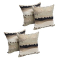 Blazing Needles Jacquard Chenille Throw Pillow, 17", Dessert Horizon 4 Count