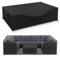 Hightquro Patio Furniture Covers Waterproof, 600D Outdoor Furniture Covers Waterproof, Square Outdoor Sectional Sofa Set Covers, Extra Large Patio Covers For Outdoor Furniture, 126'X126'X28'-Black
