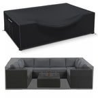 Patio Furniture Covers Waterproof, 600D Outdoor Furniture Covers Waterproof, Rectangular Outdoor Sectional Sofa Set Covers, Extra Large Patio Covers For Outdoor Furniture, 126'X63'X28'-Black