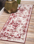 Unique Loom Sofia Collection Area Rug - Salle Garnier (2 x 9 10 Runner, Burgundy/ Ivory)