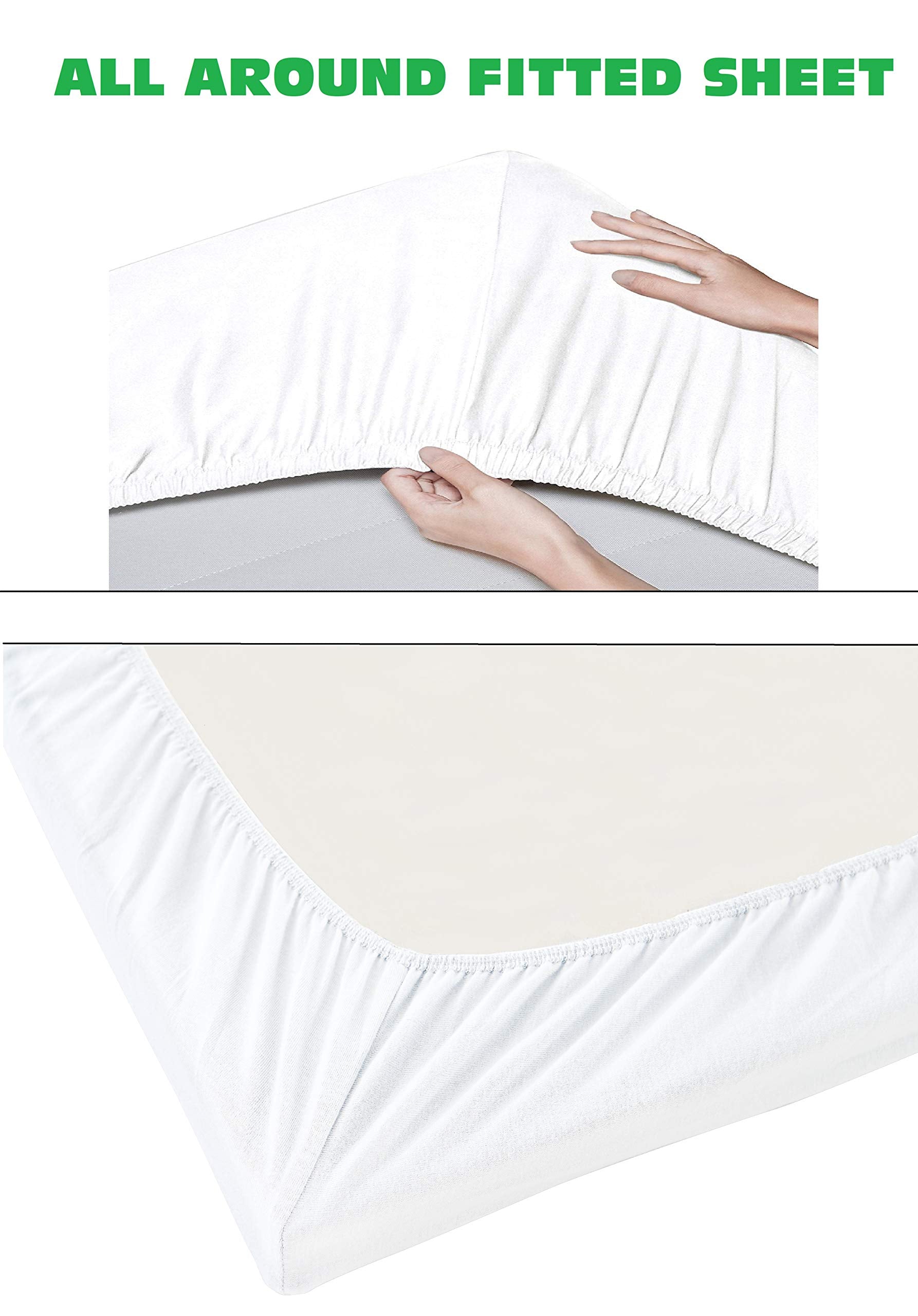 Elegant Comfort 1500 Thread Count Wrinkle & Fade Resistant Egyptian Quality 4-Piece Bed Sheet Set Ultra Soft Luxurious Set Inclu