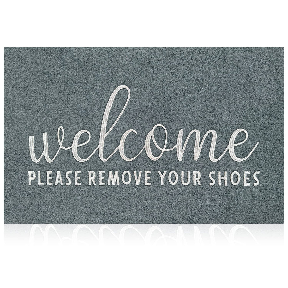 Aazzkang Doormat Outdoor Entrance With Non Slip Rubber Backing Welcome Please Remove Your Shoes Mat Easy To Clean Indoor Door Ma