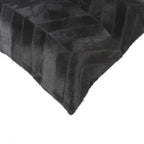 HomeRoots Black & Natural Cowhide Pillow, Microsuede, Polyfill Luxury Pillow with Hidden Zipper For living Room, Bedroom, Sofa, Indoor Pillow, Decor Pillow, Decorative Throw Pillow 18' X 18' X 5'