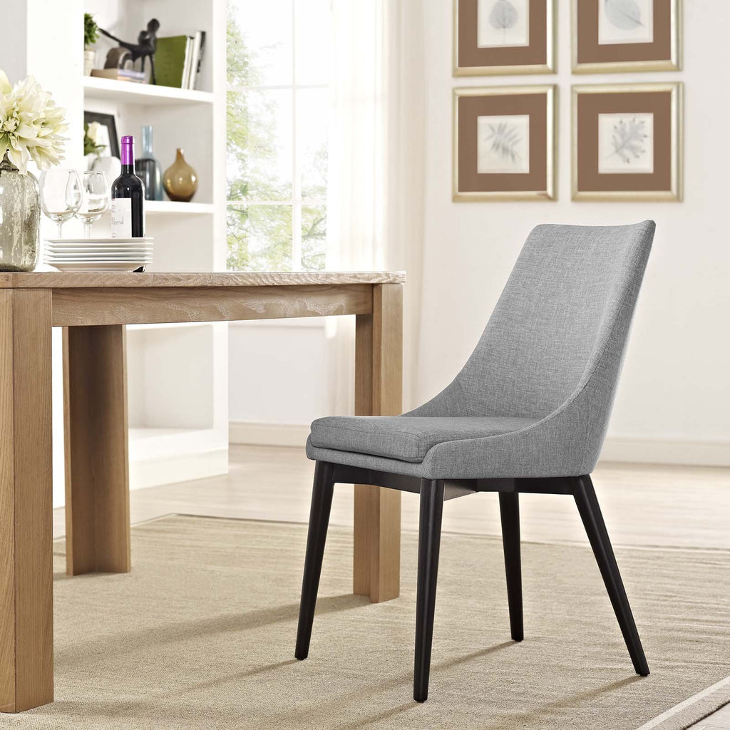 Modway Viscount Fabric Dining Chair, Light Gray