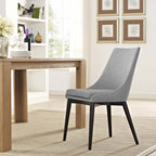 Modway Viscount Fabric Dining Chair, Light Gray