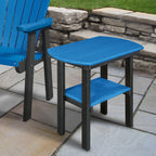 American Furniture Classics 525BBK Oval End Table, Blue and Black