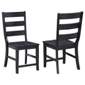 Coaster Home Furnishings Newport Ladder Back Dining Side Chair Black (Set of 2)