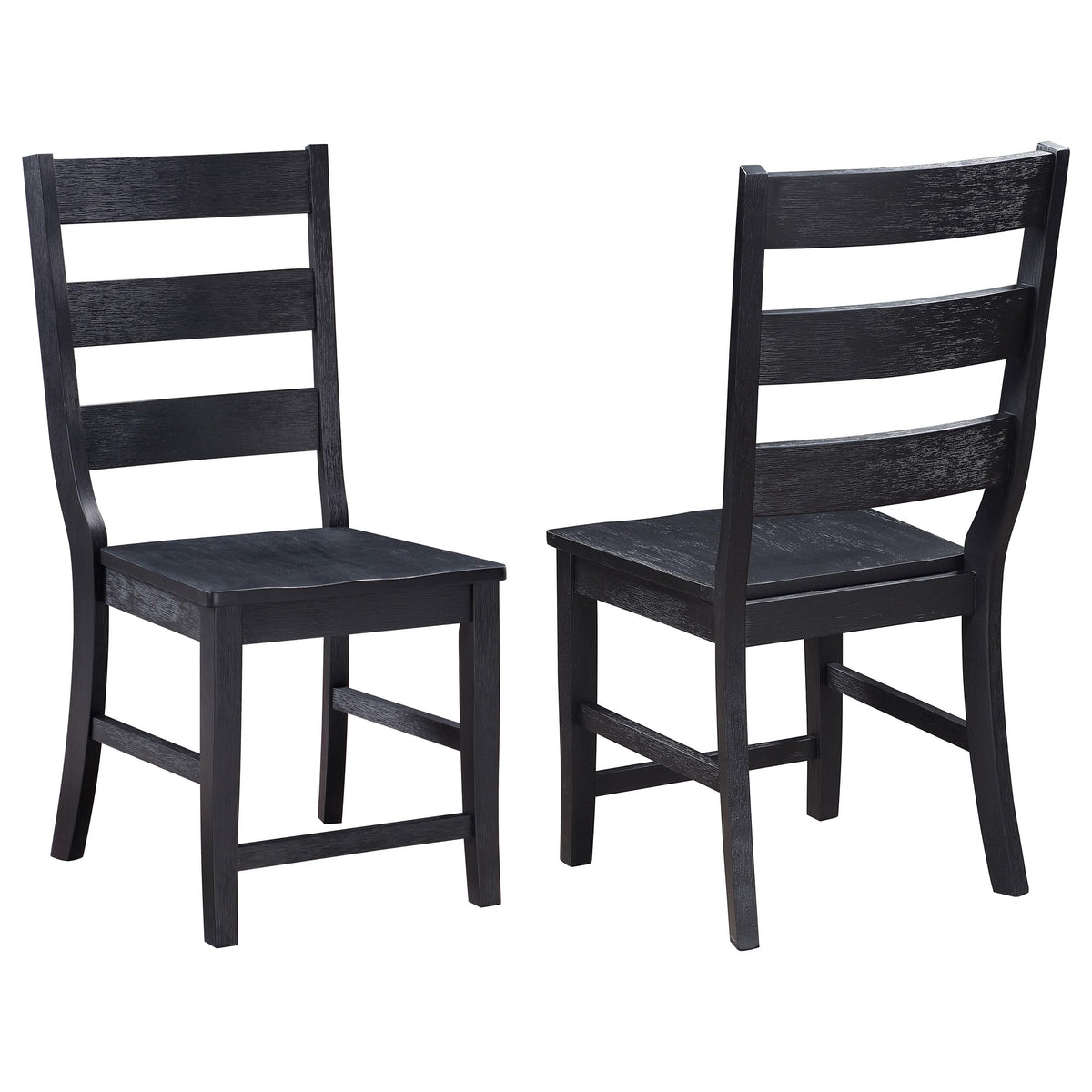 Coaster Home Furnishings Newport Ladder Back Dining Side Chair Black (Set of 2)