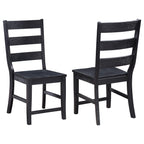 Coaster Home Furnishings Newport Ladder Back Dining Side Chair Black (Set of 2)