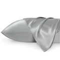 Bedsure King Size Satin Pillowcase Set Of 2 - Silver Grey Pillow Covers For Hair And Skin 20X36 Inches With Envelope Closure, Si
