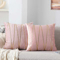 Wacomeco Soft Throw Pillow Covers - Pack Of 2 Velvet Decorative Cushion Covers Cases For Sofa Bedroom Livingroom Car, 18' X 18'
